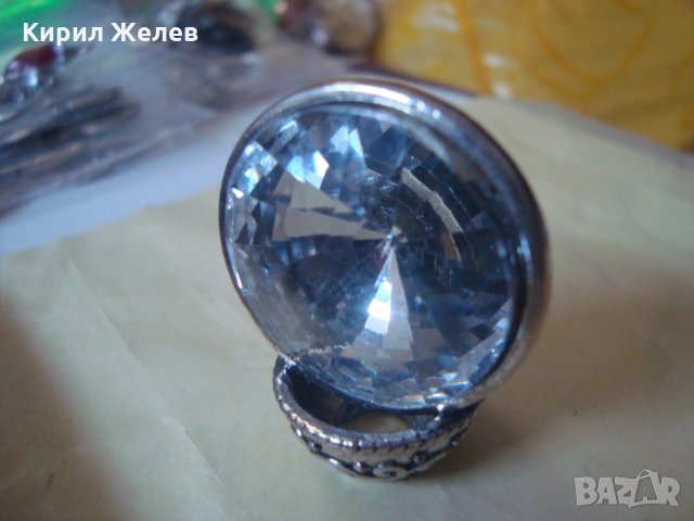 ПОСРЕБРЕНА ВИСУЛКА с МНОГО ГОЛЯМ и КРАСИВ ЦИРКОНИЙ КРИСТАЛ РОМБОИДЕН ВНОС от АНГЛИЯ 22278, снимка 14 - Други - 32984585