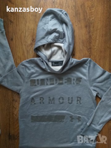 Under Armour Women's Gray Foil Fleece Sweater Hoodie - страхотно дамско горнище , снимка 2 - Спортни екипи - 40855249