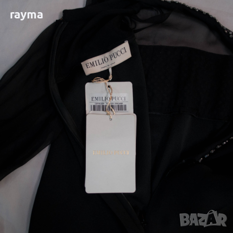 -70% Нова черна официална рокля с камъни Сваровски на Emilio Pucci. , снимка 6 - Рокли - 44911537