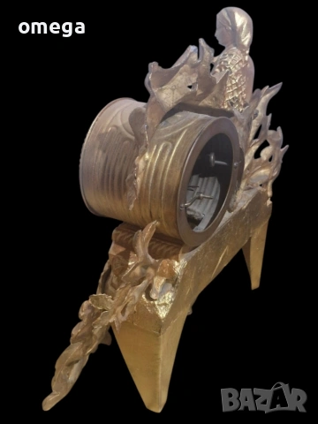 Френски Позлатен Каминен Часовник , снимка 8 - Антикварни и старинни предмети - 53431204