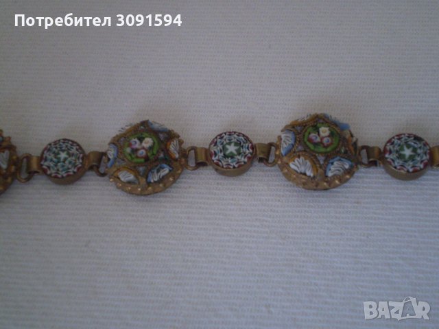 Старинна Гривна Венецианска Мозайка Италия, снимка 10 - Антикварни и старинни предмети - 37404008