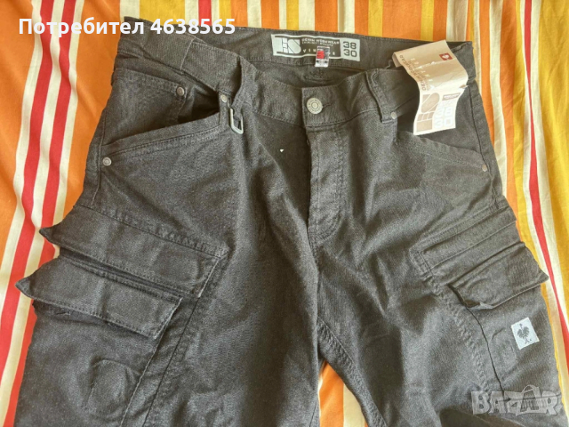 Нов работен дънков карго панталон Engelbert Strauss, снимка 5 - Панталони - 53174857