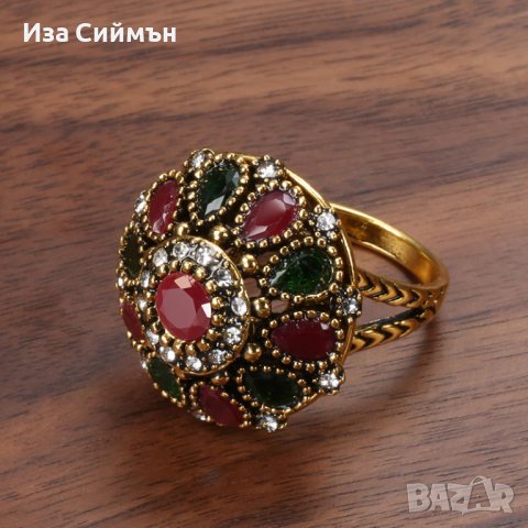 Бижутериен комплект пръстен, обеци и колие, снимка 7 - Бижутерийни комплекти - 36897628