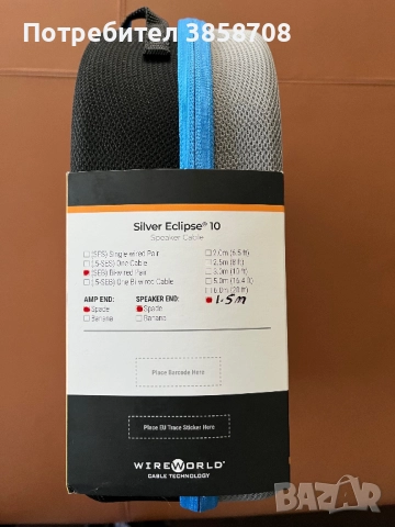 Wireworld Silver Eclipse™ 10 Speaker Cable Bi-Wire 1.5m, снимка 2 - Други - 52848172