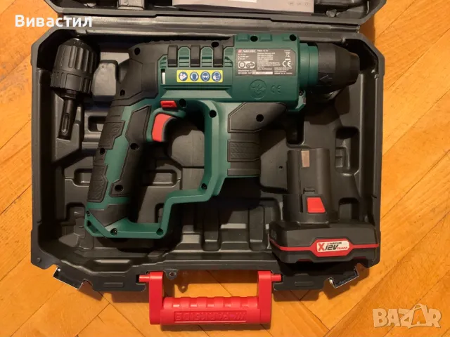 Акумулаторен перфоратор Parkside 12V Две функции внос Германия имаме и черен с три функции., снимка 4 - Бормашини - 50402294