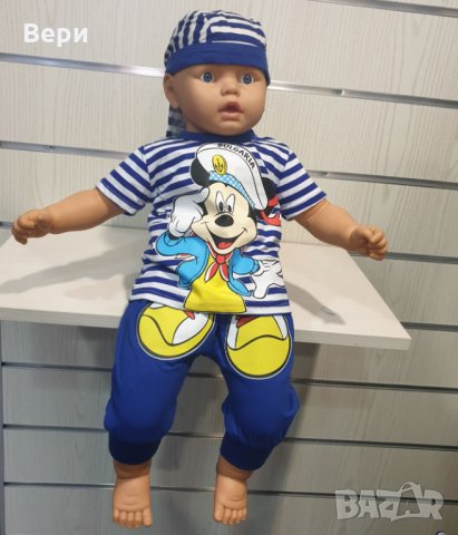 Ново бебешко моряшко комплектче Мики Маус от 3-24 месеца, снимка 3 - Комплекти за бебе - 28610644