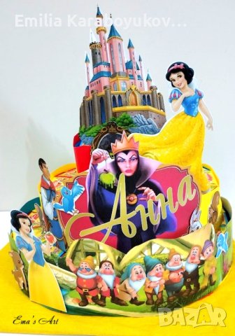Картонена торта с принцеси, снимка 13 - Други - 16177909