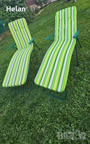 Сгъваеми шезлонги, снимка 4 - Градински мебели, декорация  - 51283772