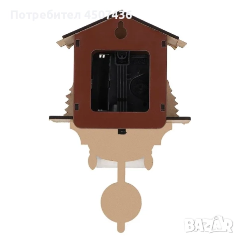 Мини стенен кварцов часовник дървена къщичка,домашен декор, снимка 6 - Стенни часовници - 52820899