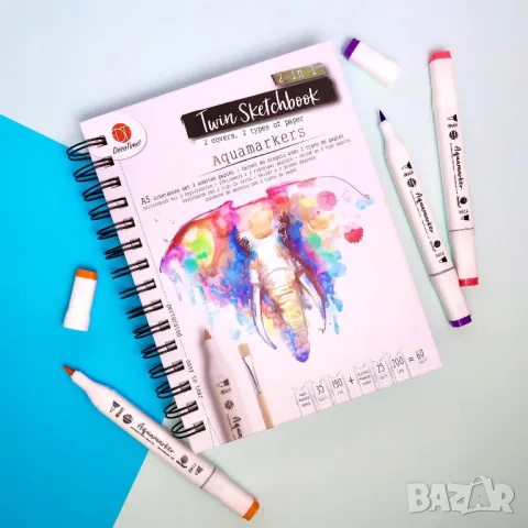 Комплект 50 двойни маркера, Decotime, Multicolor, снимка 3 - Други - 49120771