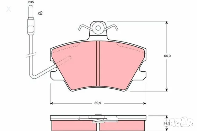 SIMER 338 Предни накладки RENAULT Rapid / Clio / 18 / 19 / 20 / 21 / 5 / Super 5 / 30 / 1972-2001   