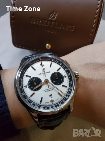 Breitling Premier Chronograph "Panda" 42mm Steel, снимка 11 - Мъжки - 52997594