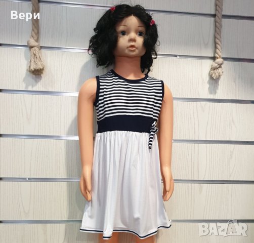 Нова детска моряшка рокличка с висока талия, от 2-4 години, снимка 12 - Детски рокли и поли - 29040002