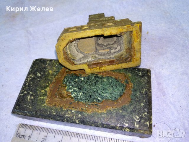 СТРАЖЕВА БОЙНА КУЛА Стар РЯДЪК МЕТАЛЕН СУВЕНИР с МРАМОРЕН ПОСТАМЕНТ За КОЛЕКЦИЯ Тем-н ИНТЕРИОР 41393, снимка 4 - Колекции - 43952371