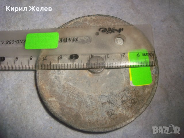 МНОГО СТАРА МАСИВНА ОЛОВНА с ПОЗЛАТА КЛАСИЧЕСКИ ОРНАМЕНТИРАНА АПЛИКАЦИЯ ОБКОВ УКРАСА за ПОРТА 30948, снимка 3 - Антикварни и старинни предмети - 38138303