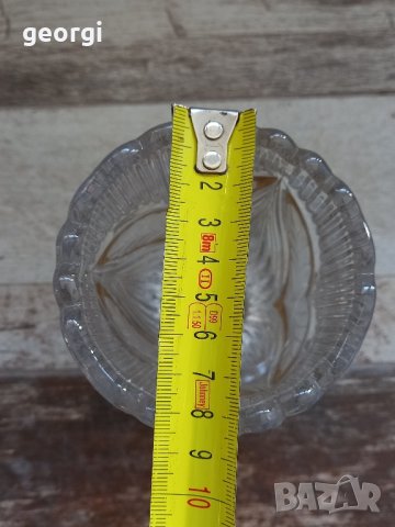 немска ваза от оловен кристал с позлата Anna Hutte , снимка 6 - Вази - 42958074