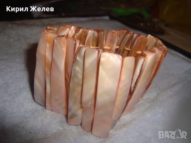 КРАСИВА СЕДЕФЕНА ЛЯТНА ГРИВНА ХЕНД МЕЙД БИЖУ КРАЛСКИ СЕДЕФ 6829, снимка 2 - Гривни - 37093637