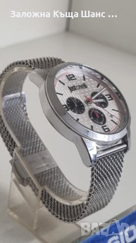 Часовник  Just Cavalli Silver Stainless Steel Chronograph , 1G175 , снимка 5 - Мъжки - 43062395