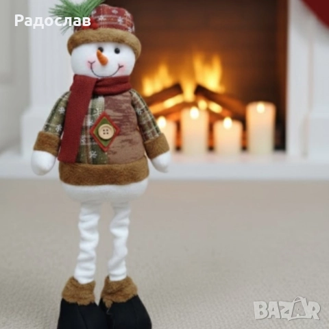 Голяма коледна играчка Елен, Снежен човек или дядо Коледа - разтягаща до 50см, снимка 4 - Декорация за дома - 52593863