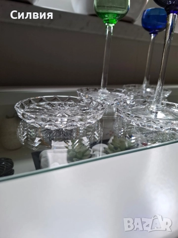 Кристални подложки за чаши , снимка 6 - Чаши - 52789841
