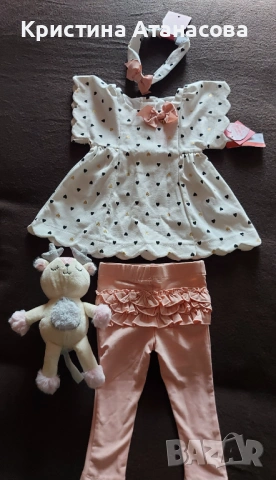 Сладурски бебешки костюм 🍼 за момиче, снимка 8 - Комплекти за бебе - 53057656