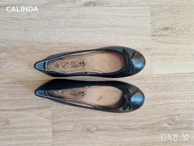 Нови черни дамски пантофки/балеринки/ номер 39, снимка 2 - Дамски ежедневни обувки - 47960717