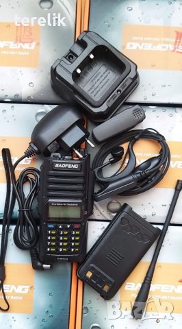 Хит Нова Радиостанция Baofeng UV 9R plus 15W, 9800mAh двубандова DTMF, CTCSS, DCS 136-174 400-520 , снимка 13 - Аудиосистеми - 34825679