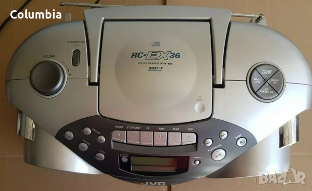 Радиокасетофон JVC RC-EX36S MP3 Stereo Radio Cassette Recorder Tuner/CD/Tape, снимка 5 - Радиокасетофони, транзистори - 51875069