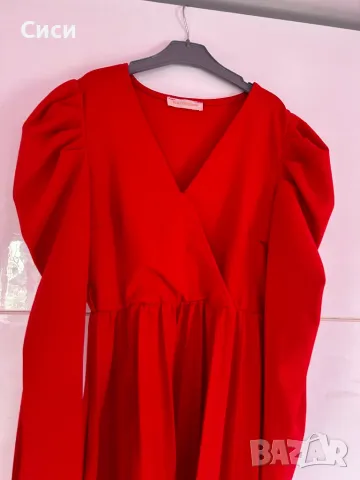 Червена рокля солей, снимка 2 - Рокли - 48115505