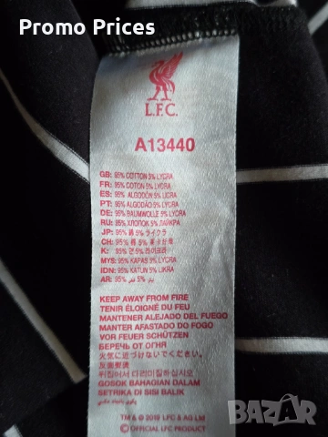 Promo Liverpool LFC Ливърпул Мъжка черна поло тениска YNWA S, снимка 5 - Тениски - 53133531