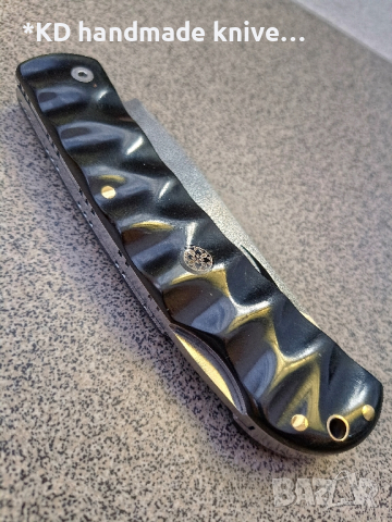 Сгъваем нож ръчно изработен от N690co стомана, снимка 5 - Ножове - 44880168