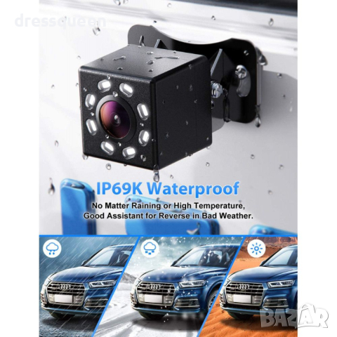 8LED Универсална Камера за задно виждане с нощен режим 8LED, снимка 7 - Аксесоари и консумативи - 44872180