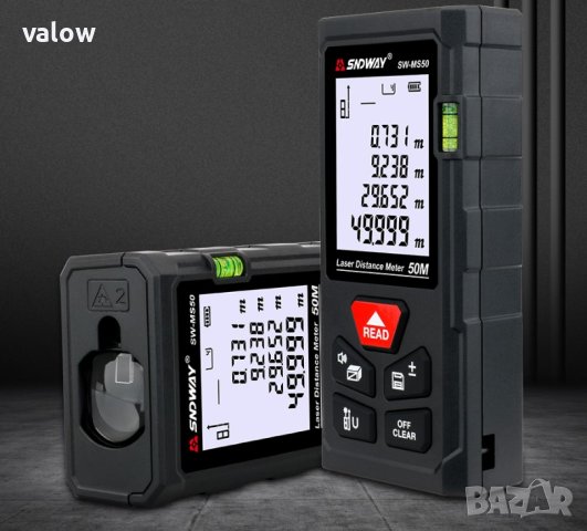 Рулетка ролетка електронна дигитална лазерна далекомер 50м, снимка 2 - Измервателни инструменти - 43442524