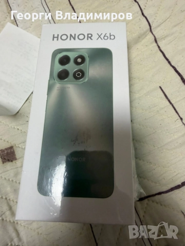ПРОДАВАМ НОВ ЗАПЕЧАТАН ТЕЛЕФОН HONORX6B И СЛУШАЛКИ TTEC