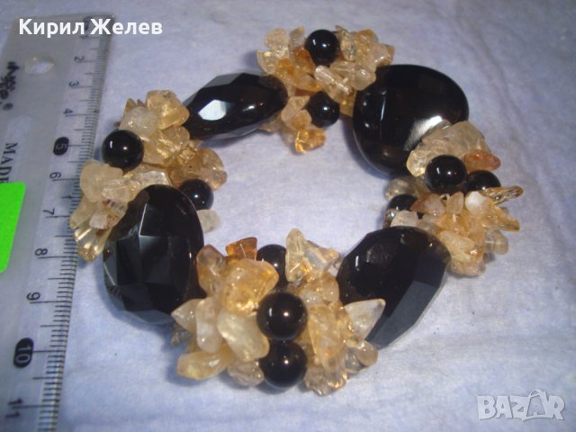 ПРЕКРАСНА СКЪПОЦЕННА ФЕШЪН АРТ ГРИВНА от ЕСТЕСТВЕНИ ПОЛУСКЪПОЦЕННИ ФАСЕТИРАНИ КАМЪНИ 28006, снимка 7 - Гривни - 37065334