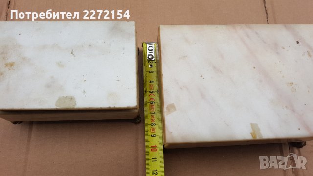 Мраморна кутия за бижута 2 бр, снимка 2 - Антикварни и старинни предмети - 39511835
