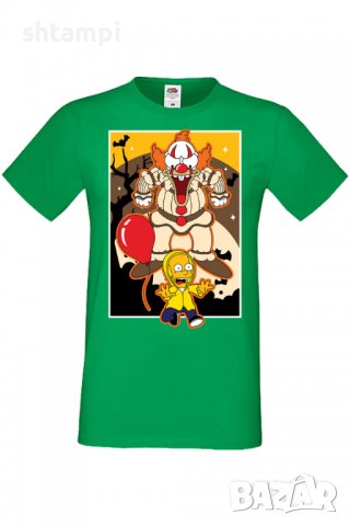 Мъжка тениска The Simpsons Krusty The Clown Pennywise 01,Halloween,Хелоуин,Празник,Забавление,Изнена, снимка 7 - Тениски - 38136483