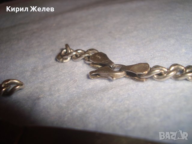 СТАРА СРЕБЪРНА РЕТРО АРТ ГРИВНА НАДПИС " HOPE " / НАДЕЖДА  Сребро 925 НУЖДА от ЛЕКА РЕСТАВРАЦИЯ32395, снимка 13 - Гривни - 38331187