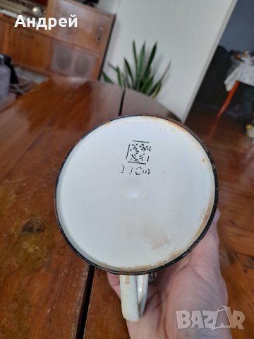 Стар емайлиран чайник #58, снимка 6 - Антикварни и старинни предмети - 43836391