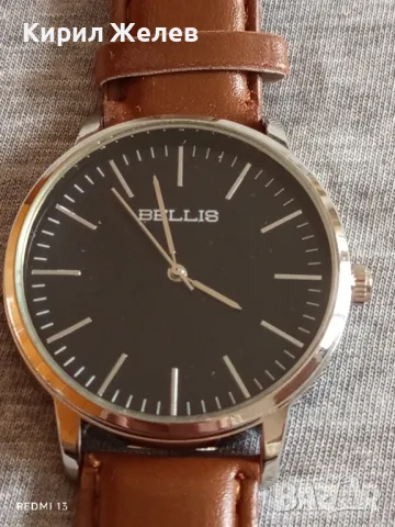 Чисто нов дамски часовник BELLIS QUARTZ с кожена каишка стилен дизайн 49827