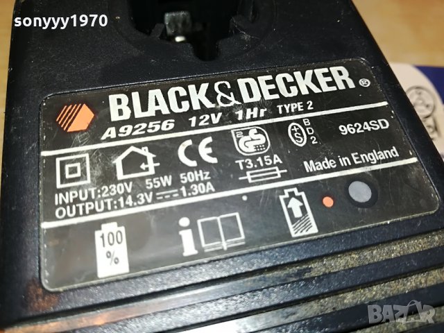 black & decker a9256 1hr 12v charger 2606211850, снимка 13 - Други инструменти - 33340302