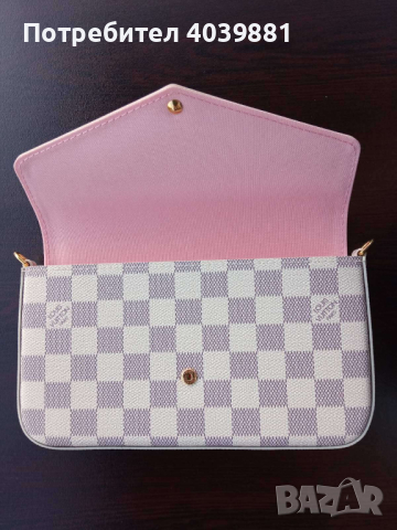 Дамска чанта LOUIS VUITTON Pochette Félicie Damier Azur Луи Витон, снимка 6 - Чанти - 44900790