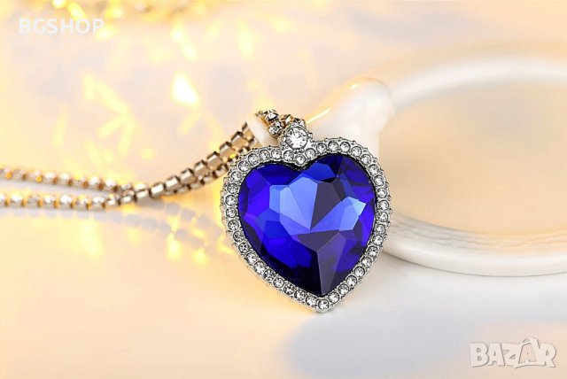 Сърцето на океана Титаник / Titanic - Колие бижу + Обеци, снимка 2 - Бижутерийни комплекти - 39288326