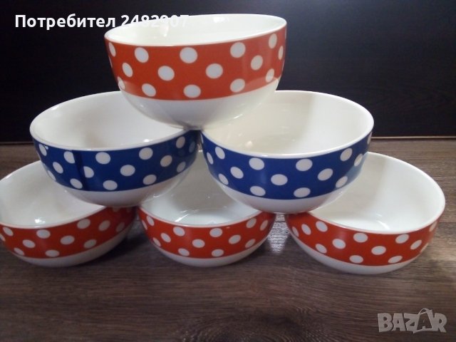 Комплект порцеланови купи - 6 бр. , снимка 2 - Сервизи - 43056765