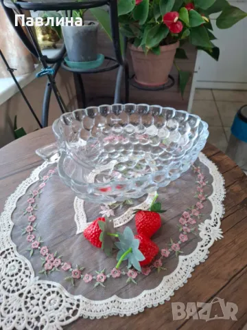 Фруктиера стъклена, снимка 1