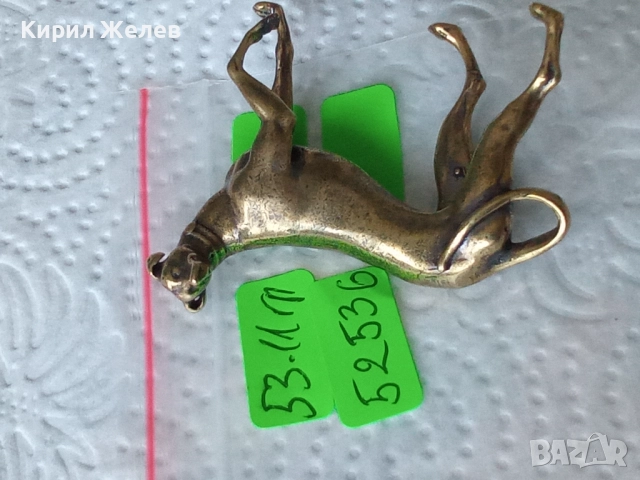 Бронзова фигурка на куче малка 52536, снимка 10 - Антикварни и старинни предмети - 52730470