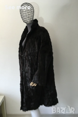 Палто с естествен косъм норка произведено в Mongolia, снимка 3 - Палта, манта - 52551326