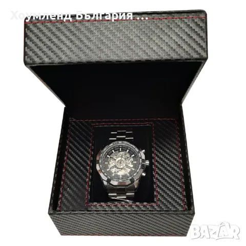 Механичен самонавиващ се мъжки часовник с Open Heart дизайн, снимка 17 - Мъжки - 48767969