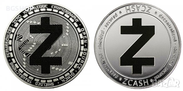  Zcash Coin / Зкеш Монета ( ZEC ) - Silver, снимка 1 - Нумизматика и бонистика - 33230618