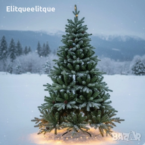 Красива коледна елха с естествено излъчване – празниците започват тук!, снимка 3 - Декорация за дома - 52227358